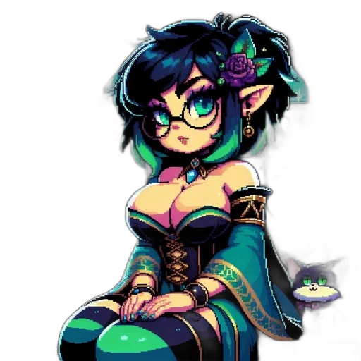 staff, jewelry, pixel art, fantasy art transparent PNG cut-out
