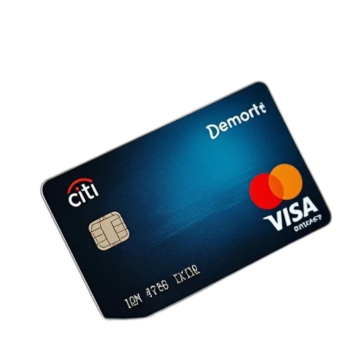 3d render, citi, mastercard, credit transparent PNG cut-out