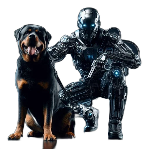 robot, animal, concept art, 3d render transparent PNG cut-out
