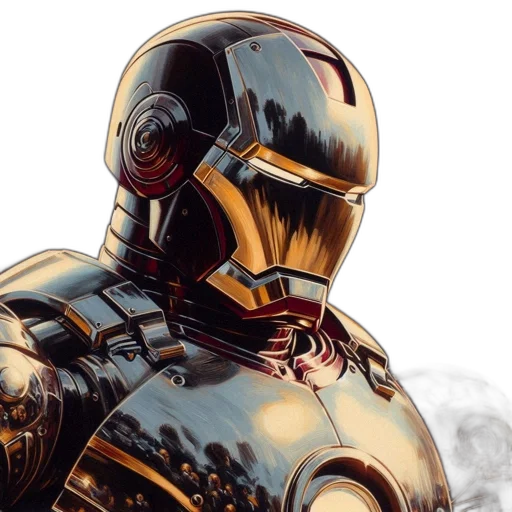 robot, comic book art, concept art, photorealistic transparent PNG cut-out