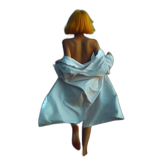 dress, jacket, umbrella, hair transparent PNG cut-out