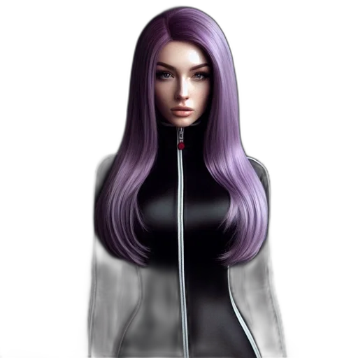 hair, jacket, dress, staff transparent PNG cut-out