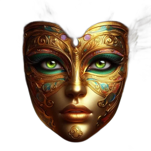 mask, face, jewelry, crown transparent PNG cut-out