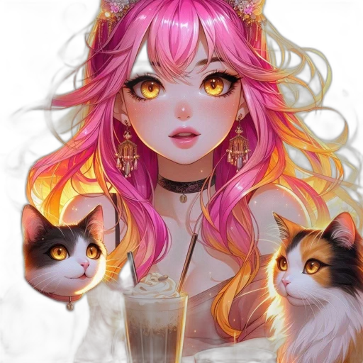 fantasy art, anime, concept art, oil painting transparent PNG cut-out