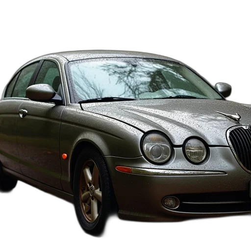 car, photorealistic, 3d render, damaged transparent PNG cut-out