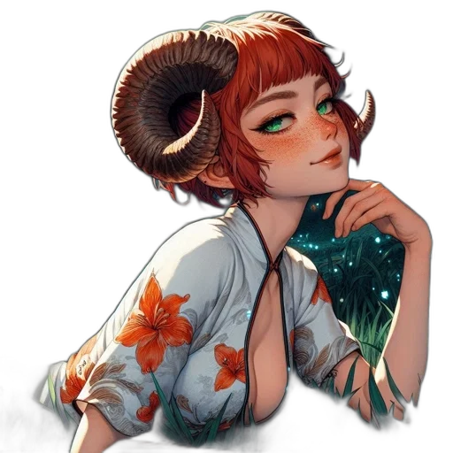 staff, dress, flower, crown transparent PNG cut-out