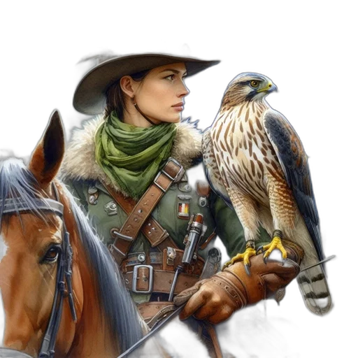 fantasy art, photorealistic, concept art, oil painting transparent PNG cut-out