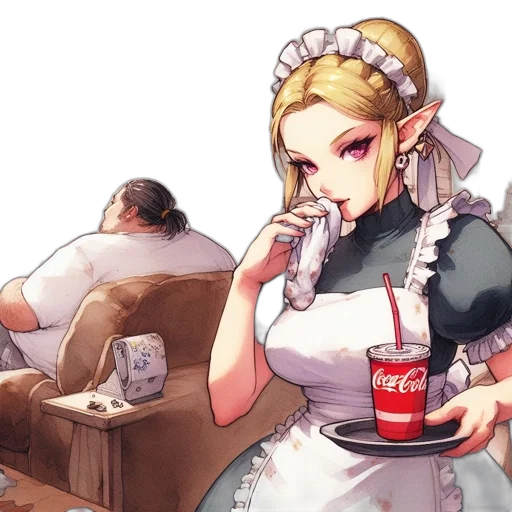 food, dress, anime, concept art transparent PNG cut-out