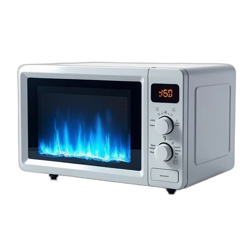 fire, modern, white, microwave transparent PNG cut-out