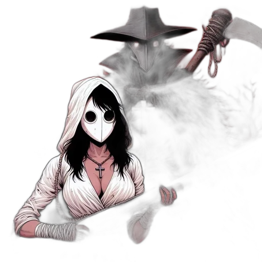 mask, weapon, staff, creature transparent PNG cut-out