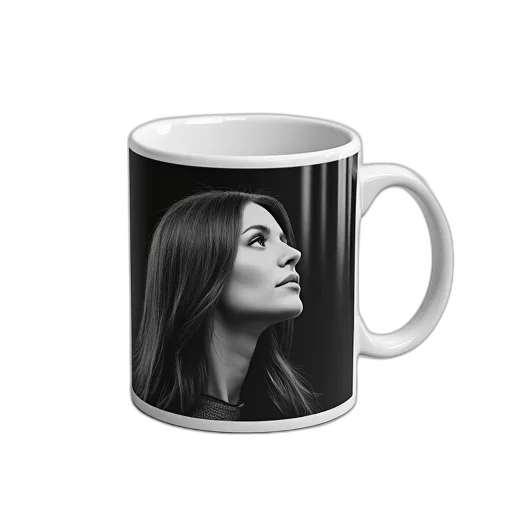 photorealistic, ceramic, mug, black transparent PNG cut-out