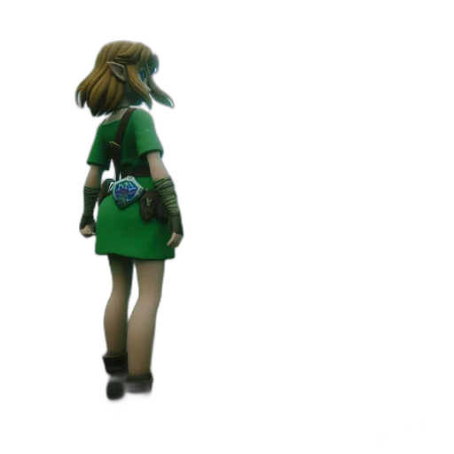 dress, staff, weapon, creature transparent PNG cut-out