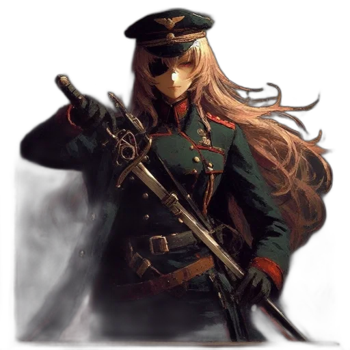 weapon, staff, hat, jacket transparent PNG cut-out