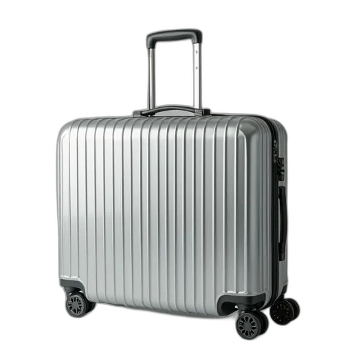 3d render, image, aluminum, suitcase transparent PNG cut-out