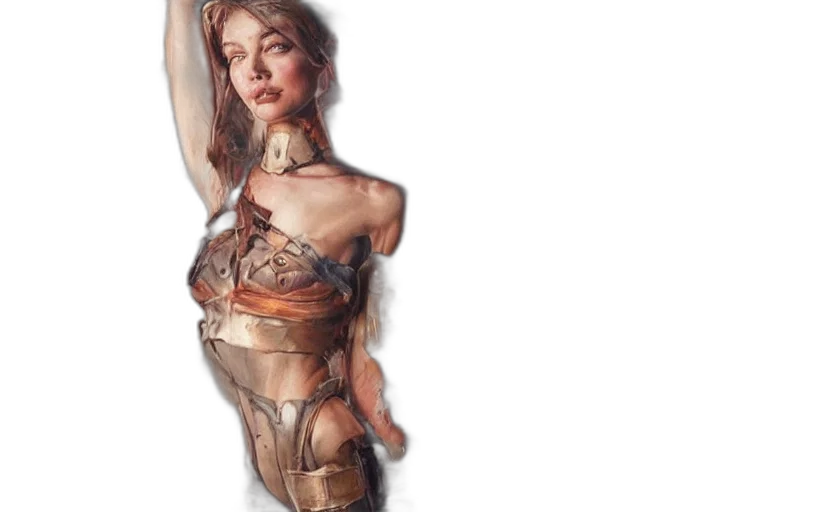 dress, jewelry, fantasy art, concept art transparent PNG cut-out