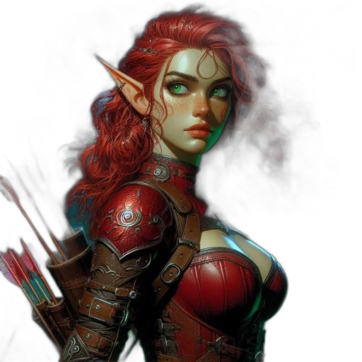 fantasy art, concept art, comic book art, photorealistic transparent PNG cut-out