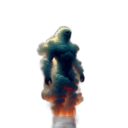 creature, jacket, bottle, staff transparent PNG cut-out