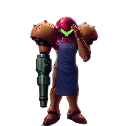 robot, weapon, staff, mask transparent PNG cut-out