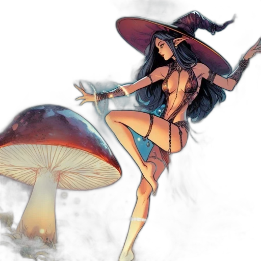 umbrella, hat, fantasy art, concept art transparent PNG cut-out