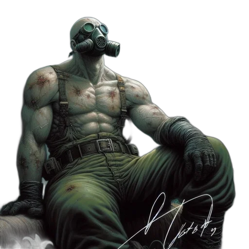 concept art, comic book art, fantasy art, photorealistic transparent PNG cut-out