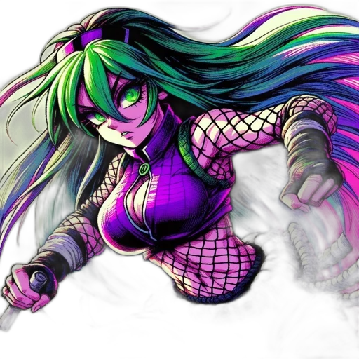 cyberpunk, fantasy art, concept art, anime transparent PNG cut-out
