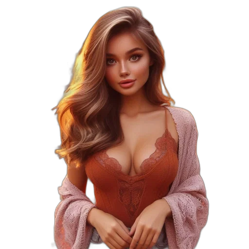 dress, jacket, jewelry, face transparent PNG cut-out