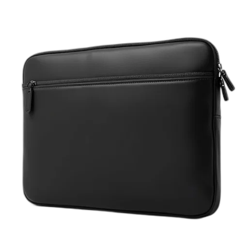 black, laptop, sleeve, zipper transparent PNG cut-out