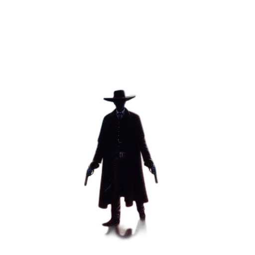 hat, robot, jacket, staff transparent PNG cut-out