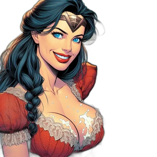 comic book art, fantasy art, concept art, woman transparent PNG cut-out
