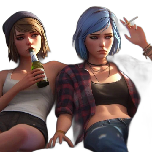 concept art, cyberpunk, fantasy art, photorealistic transparent PNG cut-out