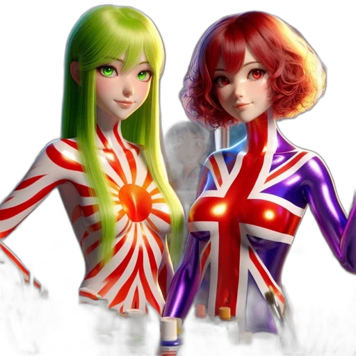 concept art, fantasy art, 3d render, anime transparent PNG cut-out