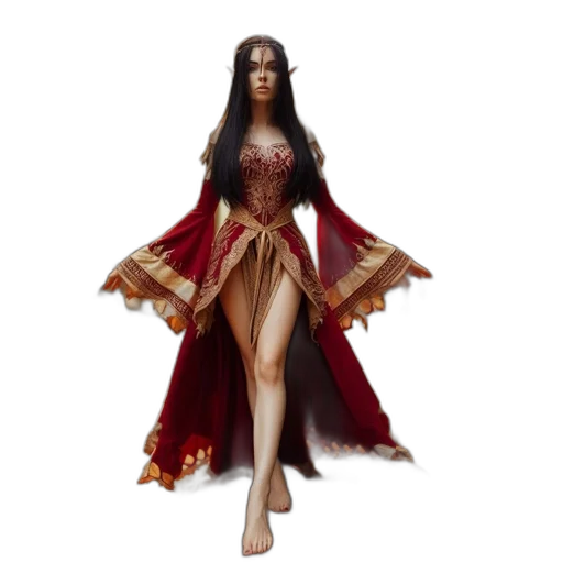 dress, fantasy art, concept art, 3d render transparent PNG cut-out