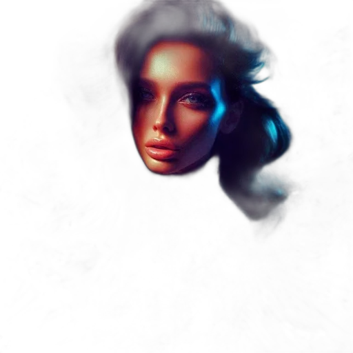 face, mask, hair, robot transparent PNG cut-out