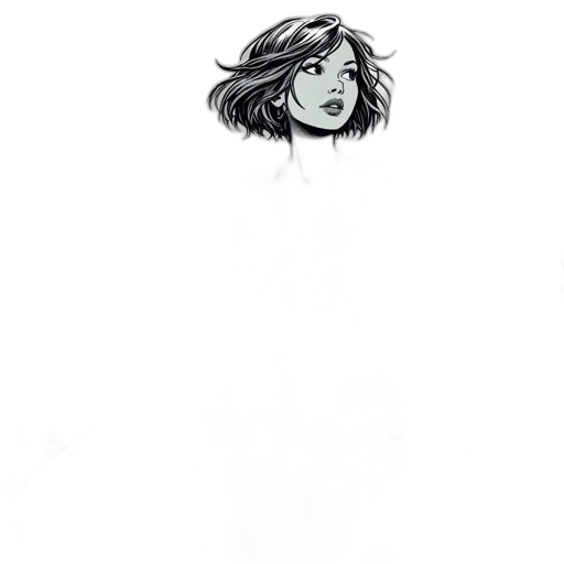 hair, face, creature, dress transparent PNG cut-out