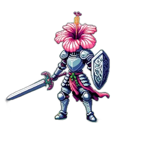 sword, weapon, staff, flower transparent PNG cut-out