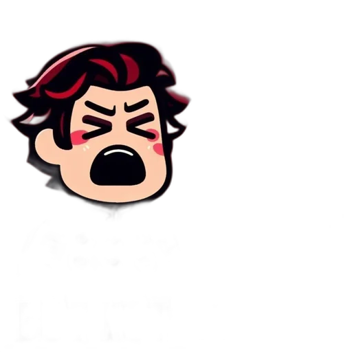 face, cartoon, anime, pixel art transparent PNG cut-out