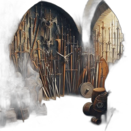 sword, weapon, staff, mask transparent PNG cut-out