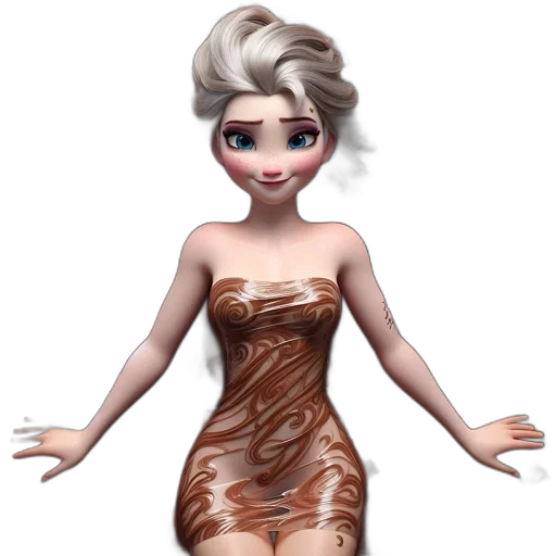 dress, 3d render, concept art, cartoon transparent PNG cut-out