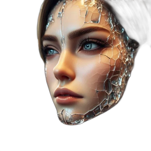 robot, face, mask, jewelry transparent PNG cut-out