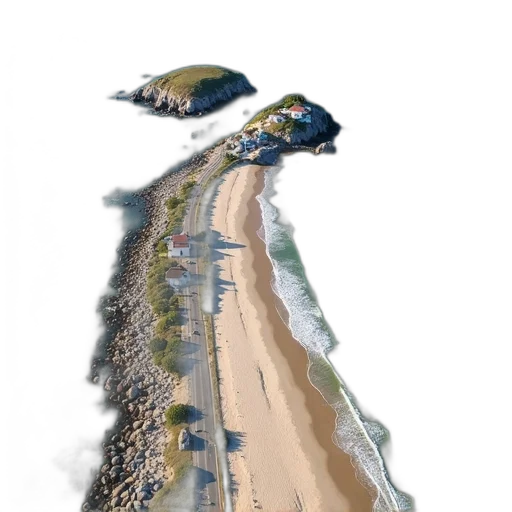 concept art, photorealistic, 3d render, beach transparent PNG cut-out