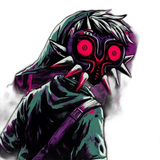 mask, jacket, face, concept art transparent PNG cut-out