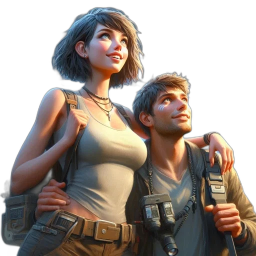 jacket, weapon, concept art, comic book art transparent PNG cut-out
