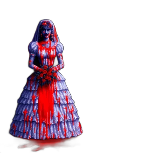 dress, creature, hair, mask transparent PNG cut-out