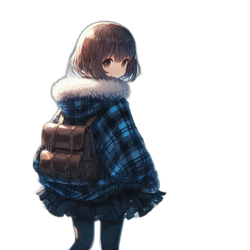 jacket, dress, hat, creature transparent PNG cut-out