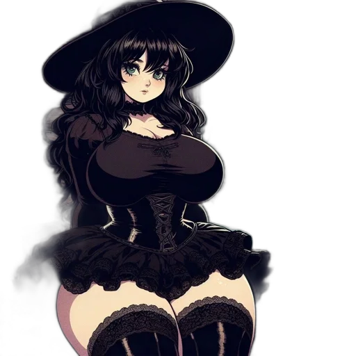 dress, hat, concept art, fantasy art transparent PNG cut-out