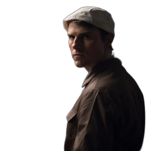 hat, face, staff, jacket transparent PNG cut-out