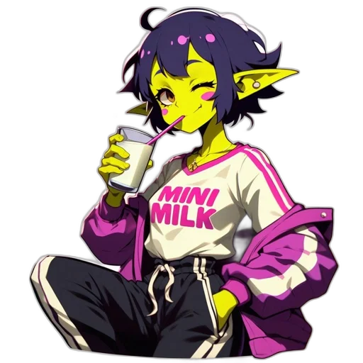 jacket, animal, vaporwave, pixel art transparent PNG cut-out