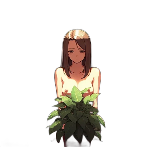 crown, creature, flower, dress transparent PNG cut-out