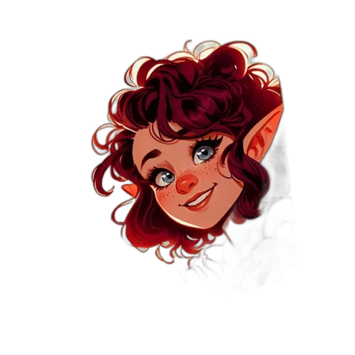 face, creature, watercolor, fantasy art transparent PNG cut-out