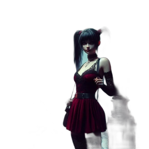 dress, concept art, 3d render, comic book art transparent PNG cut-out